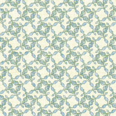 Floral geometric paper with daisy and ditsy seamless ornamental pattern fabric