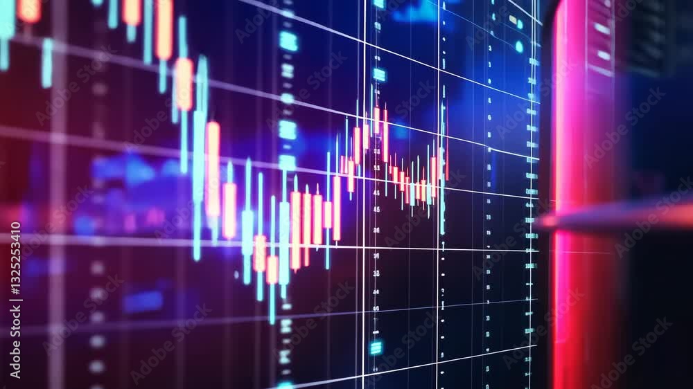 Poster dynamic oil market trends with financial graphs and data visualizations