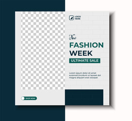 Fashion Week Promotional Template for Online Ads.