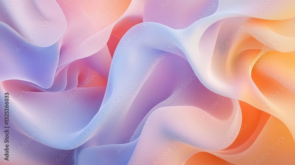 Poster pastel fabric texture with soft waves and smooth surface