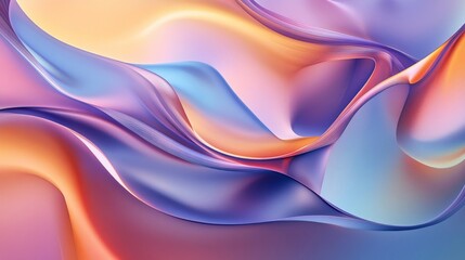 Naklejka premium Abstract Pastel Waves Flowing Fluid Background