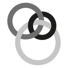 Ring icon. Linked chain symbol. Unity connection illustration. Vector loop sign.