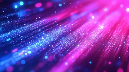 Obraz premium Abstract Pink and Blue Glowing Particle Background