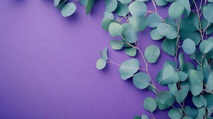 Professional Creative Layout with Green Eucalyptus Leaves for Design Projects