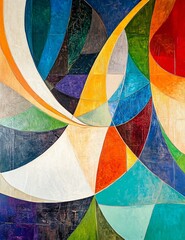 Vibrant Abstract Geometric Curve Line Art for Designs and Backgrounds