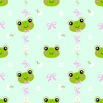 Coquette Frog & Daisy Pattern