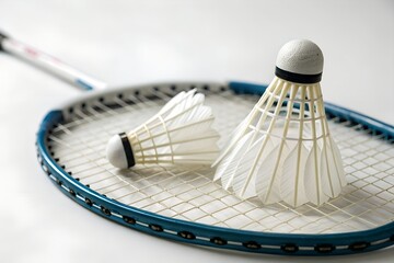 A shuttlecock and racket icon