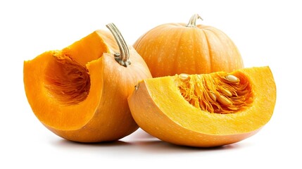 Pumpkin on white background