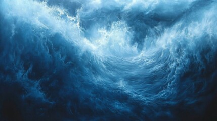 Powerful Ocean Wave Abstract Background