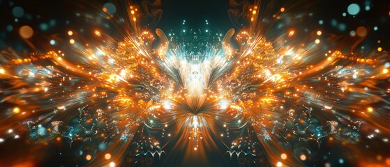 Vibrant Fireworks Display Illustration for Celebratory Events and Holidays