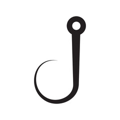 Obraz premium fishing hook logo icon illustration flat
