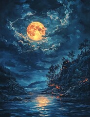 Awe-Inspiring Full Moon Image in Various File Formats for Astronomy Enthusiasts