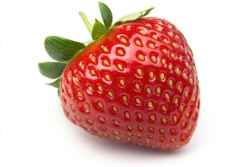 Fresh, juicy, single strawberry