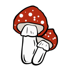 AMANITA MUSHROOM VECTOR ILLUSTRATION