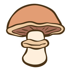 PORTOBELLO MUSHROOM VECTOR ILLUSTRATION