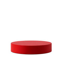 red podiums on a white background. red podium for product stands