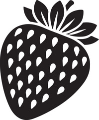 vector illustration of a strawberry, strawberry logo design, strawberry vector icon, strawberry silhouette vector, strawberry silhouette vector black and white