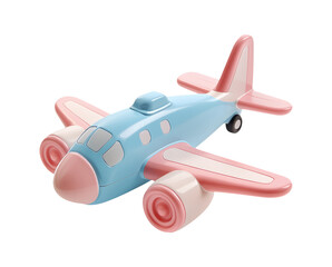 Fototapeta premium Colorful Toy Airplane for Children with Soft Rounded Design Features