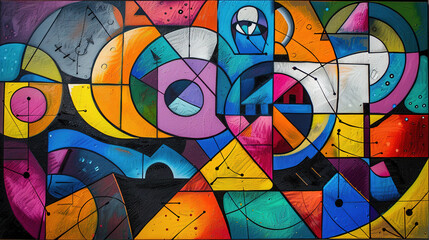 colorful graffiti on the wall