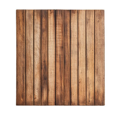 square wooden paneel isolated on white background. wooden board on transparant background