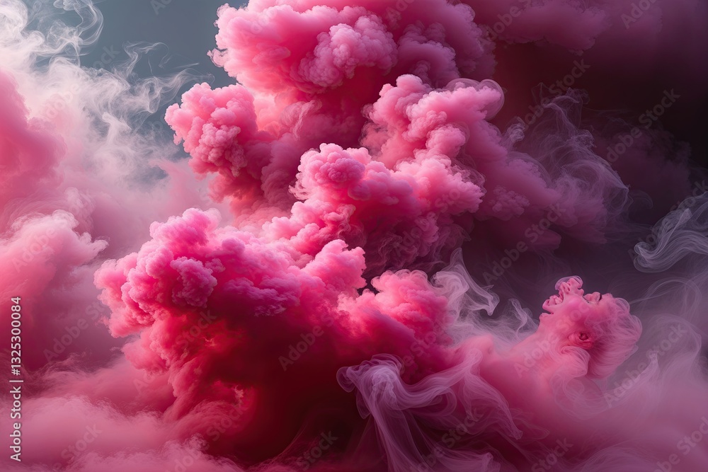 Poster radiant ruby smoke abstract background featuring swirling fog and mesmerizing depth