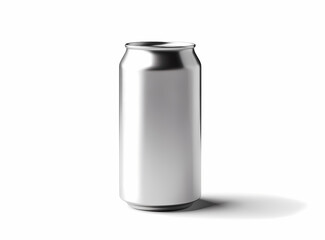 Sleek Aluminum Can: A photorealistic image showcases a clean and modern aluminum beverage can, ready to be filled with your refreshing beverage.