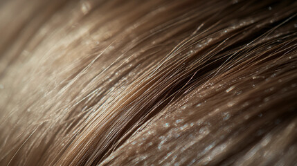 Macro Close-Up of a Clean, Hydrated Scalp After Treatment