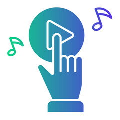 play button Gradient icon