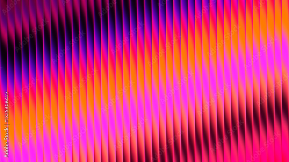Poster ribbed futuristic fractal glass texture with bright dreamy gradient of purple pink colors. bold dyna