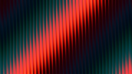 Vibrant ribbed background with futuristic vintage aesthetic and nostalgic retro chrome. Chromatic dramatic gradient in retro-futuristic style with warm and cool tones for trendy visual art projects