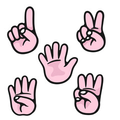 Fototapeta premium illustration cartoon hand collection set good for sticker
