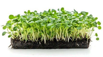 Microgreen eco food isolated on white