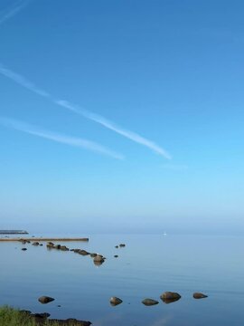 sea and sky in sweden, summer day 