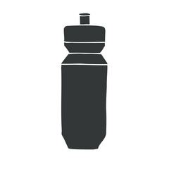 Vector hand drawn sketch doodle take away bottle isolated on white background