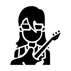 guitarist icon design	