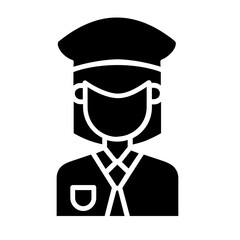police woman icon design