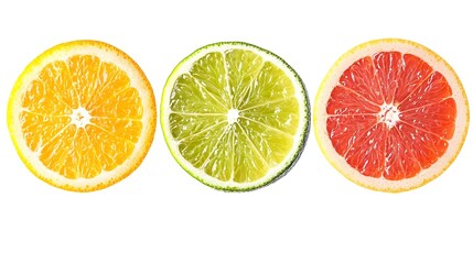 Fototapeta premium citrus slice grapefruit orange lemon lime