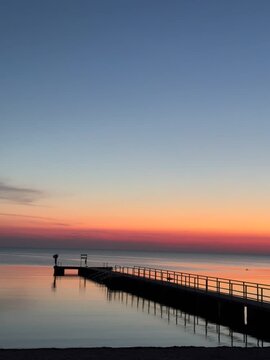 sunset at the pier