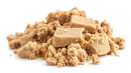 Heap of raw Asian Seitan wheat gluten close