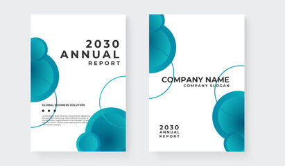 Abstract annual report 2030 templates