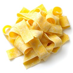 Abundance of pappardelle pasta perfectly curled together for a flavorful meal experience in italian...