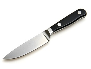 Fototapeta premium A high-quality paring knife isolated against a clean white background ideal for culinary precision and cutting tasks