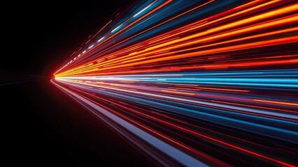 Abstract Light Trails Speed Motion Energy Technology Background