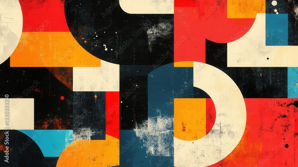 Aufkleber Bold modern typographic background showcasing oversized abstract text with vibrant color contrasts for stylish design inspiration