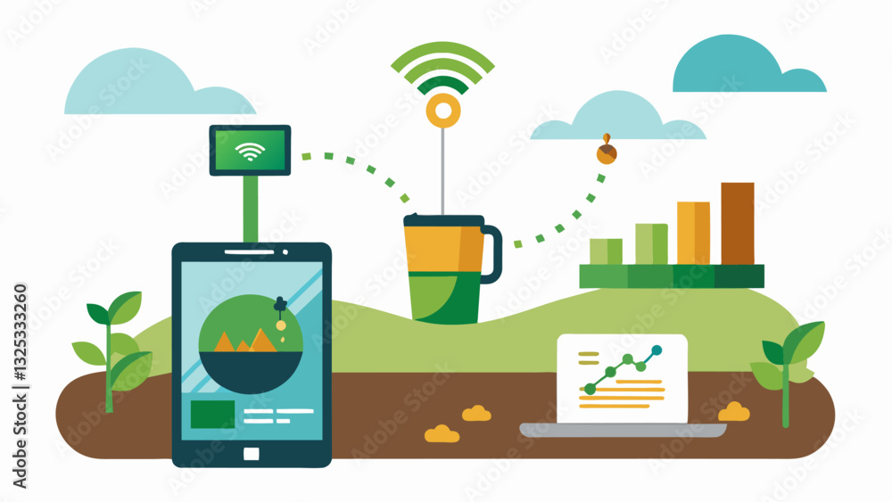 Poster with remote monitoring capabilities ai soil analysis systems allow farmers to track their soils stat