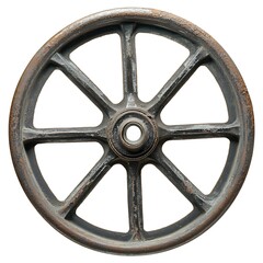 Obraz premium Antique Wooden Wagon Wheel Eight Spoke Design