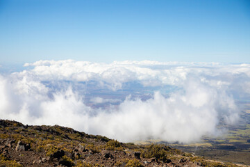 view from the top of a mountain above the clouds