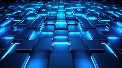 Obraz premium Blue Technology Background with White Center and Light Blue Gradient – High-End Symmetrical Composition