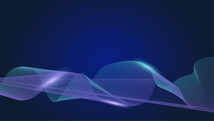 Colorful dark wavy background