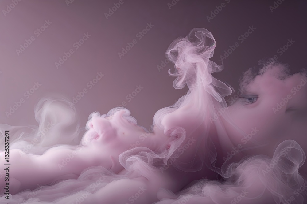 Poster mauve mist abstract design with soft motion and stunning texture